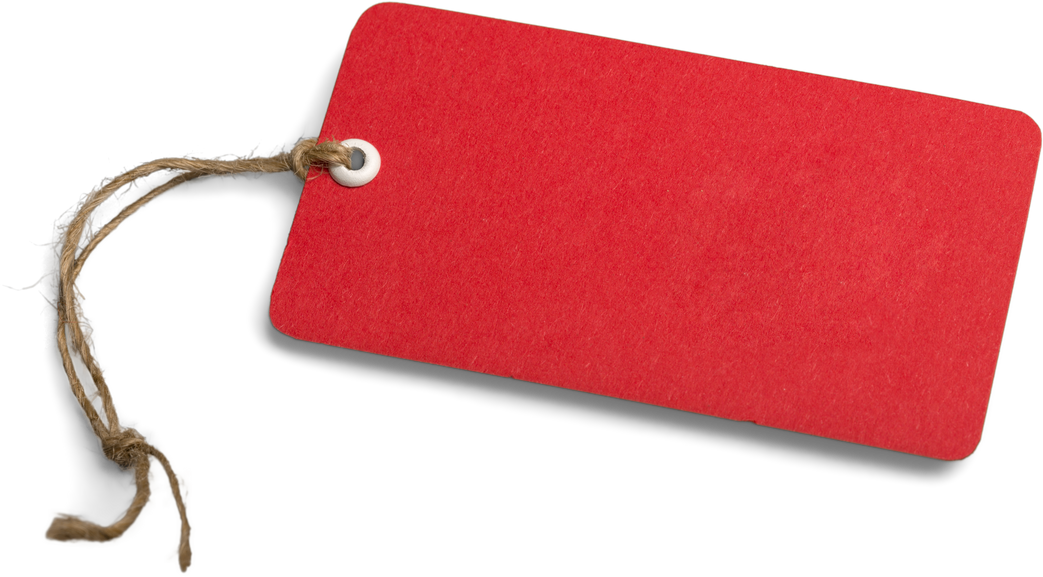 Blank Price Label Isolated